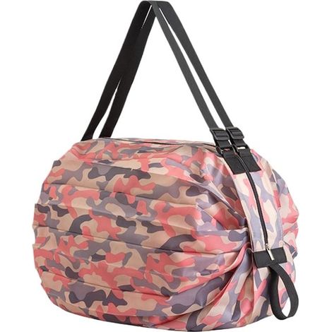 Faltbare Einkaufstasche – Kompakt 8 X 8,5 Cm, Aufgefaltet 40 X 40 Cm – Wasserabweisendes Nylon, Wiederverwendbar Und Platzsparend