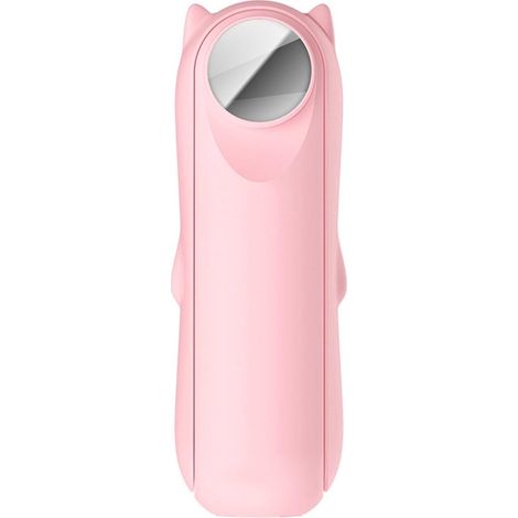 Longziming – Mini-taschenventilator – Tragbarer Ventilator – Faltbar – 1 Stück – 2000 Mah – Usb-aufladbar – 3 Geschwindigkeitsstufen – Leise – Powerbank-funktion – Abs+pc – Rosa