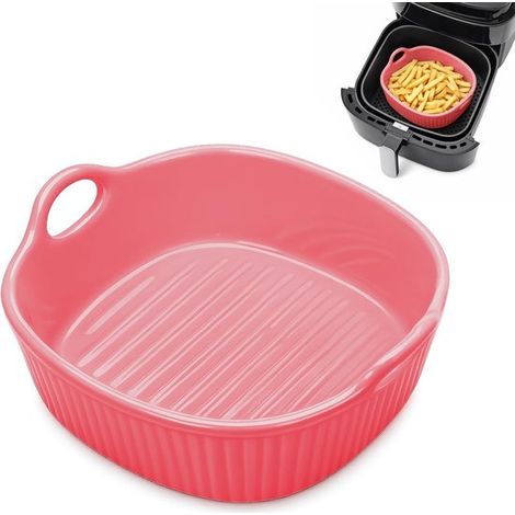Longziming - Auflaufform - Runde Keramikform Für Heißluftfritteuse - Emaillierte Lasagne- Und Gratinform Mit Griffen - Geeignet Für Backofen Und Heißluftfritteuse