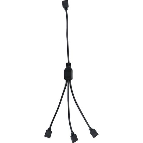 Longziming – 4-poliger 12v-splitter Und Verlängerungskabel – 1 Bis 3 Rgb-leds – 30 Cm – Plug & Play – Robustes Pvc-kabel Für Rgb-pc-beleuchtung