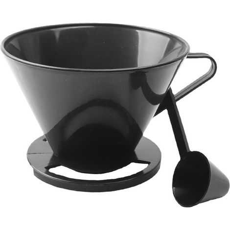 Longziming – Manueller Kaffeefilter – Konischer Filterkaffeebereiter Für 1 Bis 2 Tassen, Bpa-freier Filterhalter Mit Messlöffel, Tragbarer Filterhalter Für Aromatischen Slow Brew Coffee