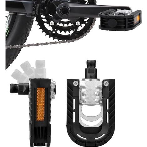 Longziming Faltradpedale Mit Reflektoren – Aluminium Und Stahl – Rutschfest Und Kompakt – 14 Mm Gewinde – Geeignet Für Falträder, Mountainbikes, Rennräder Und Bmx-räder