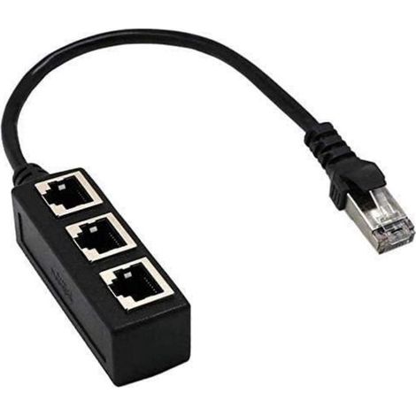Longziming Splitterkabel – 1 Auf 3 Port Y-adapter Für Cat5/cat6 Lan, Ethernet-anschluss, Kompatibel Mit Netzwerken, Routern, Switches Und Computern.
