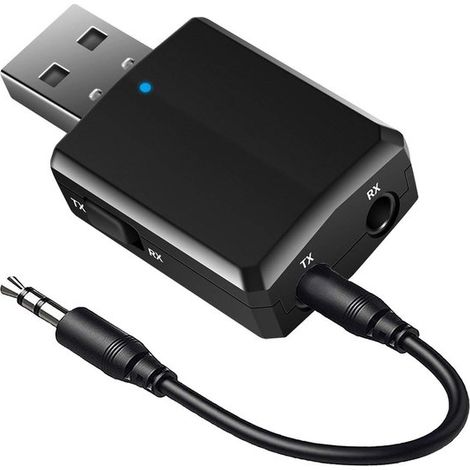 Bluetooth 5.0 Audio-adapter – 3-in-1 Sender Und Empfänger – Bluetooth-usb-dongle Mit Tx/rx – Kompatibel Mit Fernsehern, Pcs, Autos, Lautsprechern Und Kopfhörern – Plug & Play