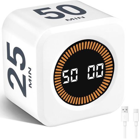 Rotierender Pomodoro-timer - Digitaler Drehtimer Mit Rotem Fortschrittsbalken Zur Visuellen Anzeige Der Verbleibenden Zeit - 1 Stück - Küche, Klassenzimmer Usw.