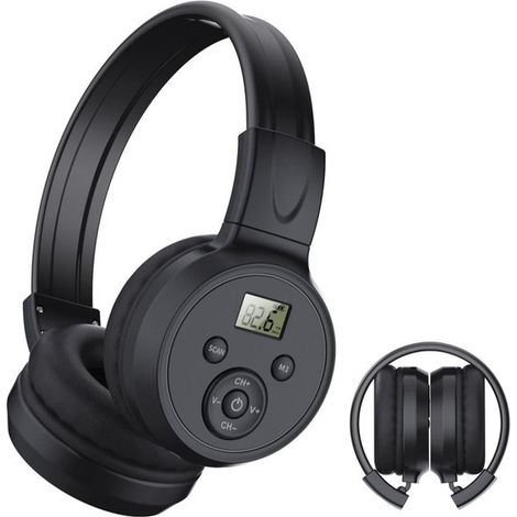Longziming – Fm-radio-headset – Tragbarer Empfänger – Stereo-kopfhörer – Digitaler Fm-tuner – Geräuschisolierung – Kunststoff Mit Weichen Ohrpolstern – Leicht Und Faltbar – Ideal Für Reisen