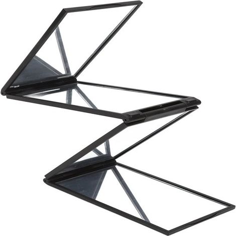 Ynkkvre – 360° Drehbarer Spiegel – Dreiteiliges Design – Klappbarer Türspiegel – Ideal Für Haarschnitte, Make-up Und Rasur – Kompakt – Schwarz