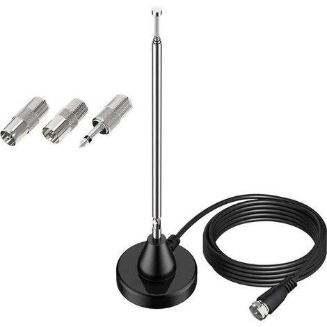 Ausziehbare Rohrantenne – Voller Fm/dab-empfang – Robuster Magnetfuß Mit 180°-drehung