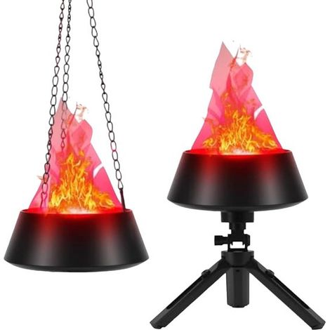 Longziming Led-dekorationslampe Mit Flammeneffekt – Realistische Flammeneffektlampe Mit Kette Und Ständer – Flammenlose Ambientebeleuchtung Für Den Innen- Und Außenbereich – Ideal Für Partys Und Dekor