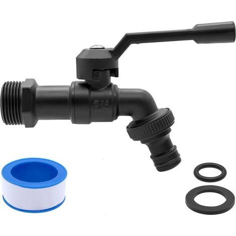 Außenwasserhahn In Mattschwarz Mit Verlängerungen – Wasserhahn – Mattschwarz – Außenwasserhahn – Schwarzer Wasserhahn – Wandmontage – Wasserhahn Für Waschmaschine – Badewanne – Toilette – Für Badezimm