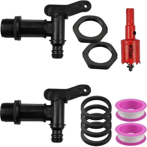 Regenwassernutzungshahn – Ablasshahn – Ersatzhahn – Standardhahn – Wasseradapter – 3/4 Zoll Bsp – Uv-beständiger Kunststoff – Einfache Installation – Kompatibel