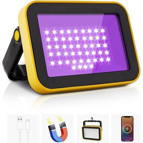 Uv-led-projektor – Schwarzlichtlampe (1 Stück) – Fluoreszierendes Uv-licht Für Partys Und Dekoration