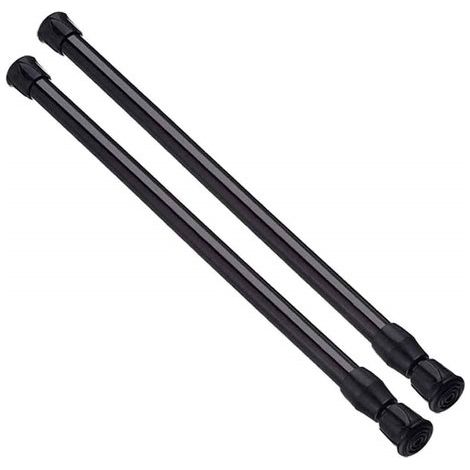 Ynkkvre – Duschvorhangstange Ohne Bohren – 40 Bis 70 Cm – Ausziehbare Duschvorhangstange – Ausziehbare Stange Mit Clipverschluss – Schwarzes Metall – 1 Stück