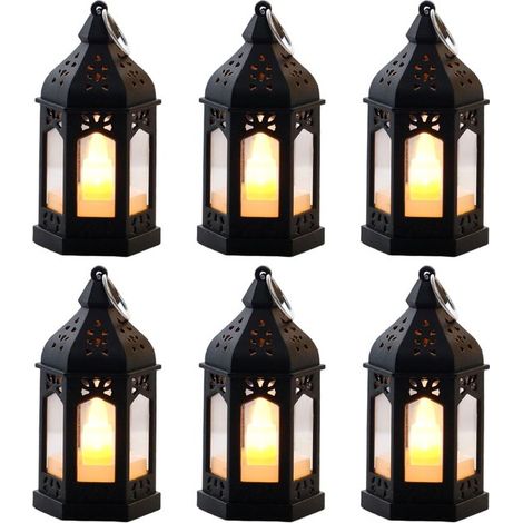 Longziming – 6er-set Retro-led-öllampen – Vintage-tischlampen, Warmes Licht, Sicher Und Energiesparend, Stimmungsvolle Beleuchtung Für Ramadan, Partys Und Als Dekoration