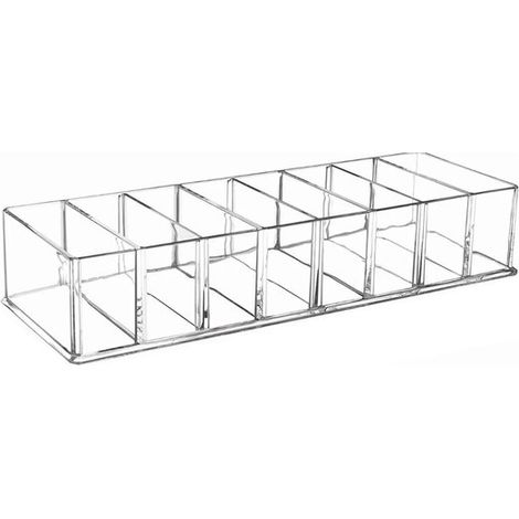 Longziming - Transparenter Make-up-organizer Mit 8 Fächern - Lidschattenpalettenhalter - Kosmetikaufbewahrung Und -präsentation Für Den Schminktisch