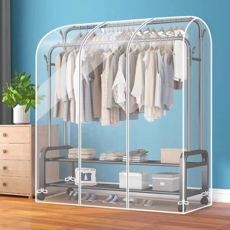 Transparente Kleiderhülle – Länge: 180 Cm – Große, Transparente Hülle Mit Reißverschluss – Wasserdichte Schutzhülle Für Wäscheständer – Schützt Kleidung Vor Sonneneinstrahlung