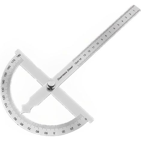 Carming Edelstahl-winkelmesser – Messinstrument – 0 Bis 180 Grad Drehwinkel – 150 Mm Lineare Skala – Edelstahl – Hohe Präzision Und Ablesbarkeit – Geeignet Für Verschiedene Materialien – 1
