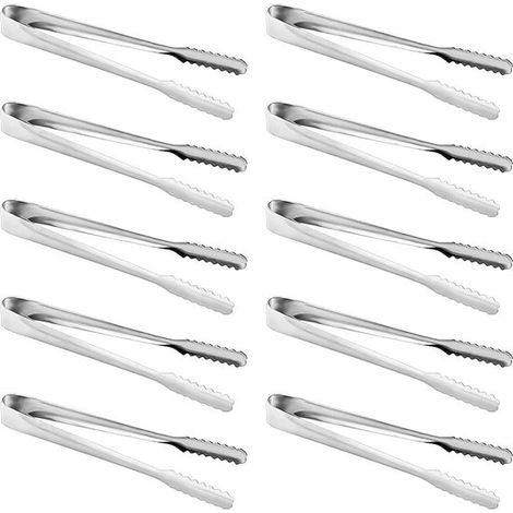 Set Mit 10 Eiszangen, Zuckerzangen, Salatzangen, Gebäckzangen, Bonbonzangen, Servierzangen, Küchenzangen Für Hochzeiten, Partys, Bars, Buffets, Grillfeste, Picknicks