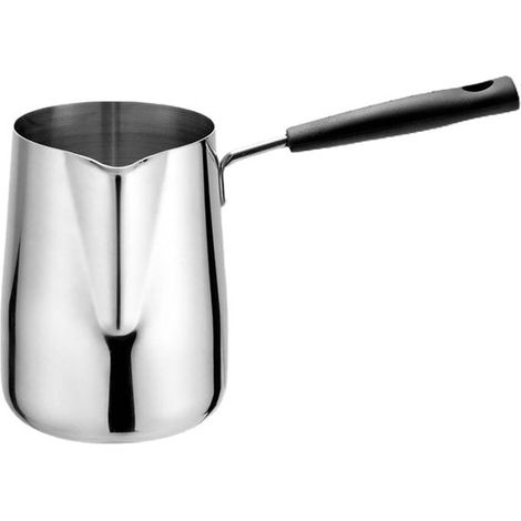 Longziming – 600 Ml Edelstahl-kaffeekanne Für Türkischen Kaffee – Milchwärmer Und -schmelzer Mit Hitzebeständigem Griff – Ideal Für Kaffee, Tee, Heiße Schokolade Und Butter – Geeignet Für Den Hausgebr