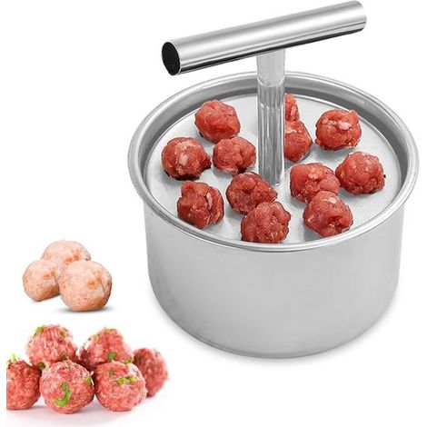 Longziming – 12-loch-fleischbällchenform Aus Edelstahl – Antihaft-fleischbällchenzange Für Fleischbällchen, Garnelen Und Gemüse – Manuelle Form Zum Kochen Und Grillen