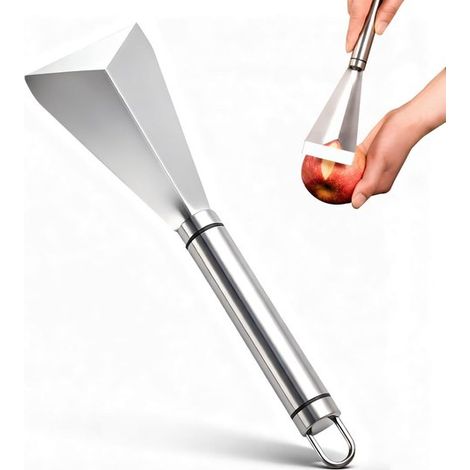 Longziming – Dreieckiger Obstschneider – Obstmesser Und Schneidewerkzeug – Küchenhelfer – Scharfer Dreieckschnitt – Ergonomischer Griff – Edelstahl – Kreatives Und Effizientes Schneiden – 1