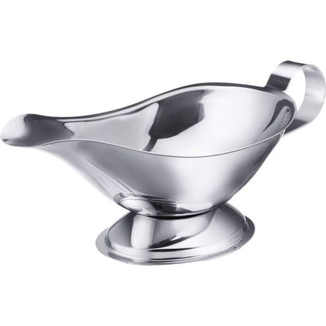Longziming - Soßenschüssel - Saucentopf - Dipschalen - 1 Stück - 250 Ml - Edelstahl - 23 X 9,8 X 8,5 Cm - Tropffreies Ausgießen - Spülmaschinenfest - Für Heiße Und Kalte Soßen