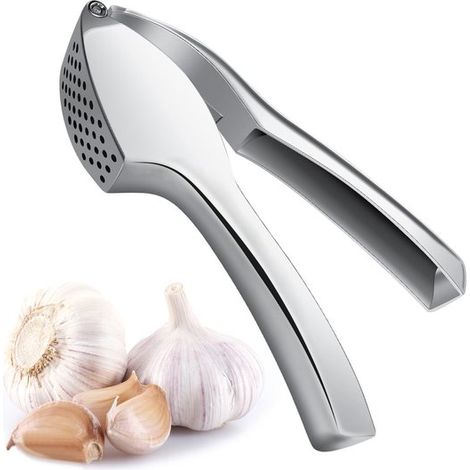 Knoblauchpresse Aus Zinklegierung – Langlebig Und Ergonomisch, Zum Einfachen Pressen Von Knoblauch, Ingwer Und Kräutern, Küchenutensil.