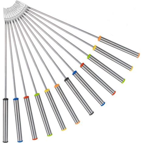 Carming – 12er-set Fonduegabeln – 24 Cm Lange Edelstahl-fonduegabeln Für Fleisch-, Käse- Und Schokoladenfondue – Stabile Edelstahlspitzen – Silber