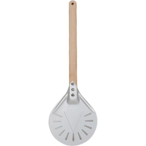 Longziming Pizzaschieber Aus Perforiertem Aluminium Mit Holzgriff – Leicht Und Robust