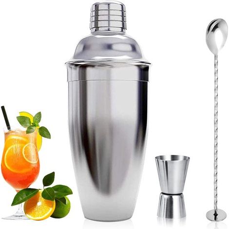 Longziming Cocktailshaker – 750 Ml – Martini-shaker – Edelstahl – Mit Sieb – Cocktailmixer – Geschenkidee – Barkeeper-werkzeug