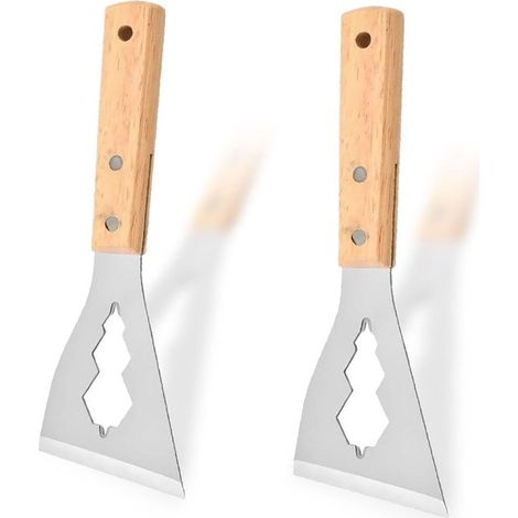 Longziming – Tapetenschaber – Tapetenmesser – Klinge Aus Edelstahl – Ergonomischer Holzgriff – Edelstahl Und Holz – Aussparungsdesign – Schonend Für Oberflächen