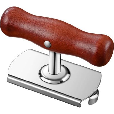 Longziming – Glasöffner – Flaschenöffner – Edelstahl – Extra Dicker Glasöffner – Verstellbarer Schraubverschluss – Holzgriff – Rutschfestes Silikon – Ideal Für Senioren – Küchenutensil