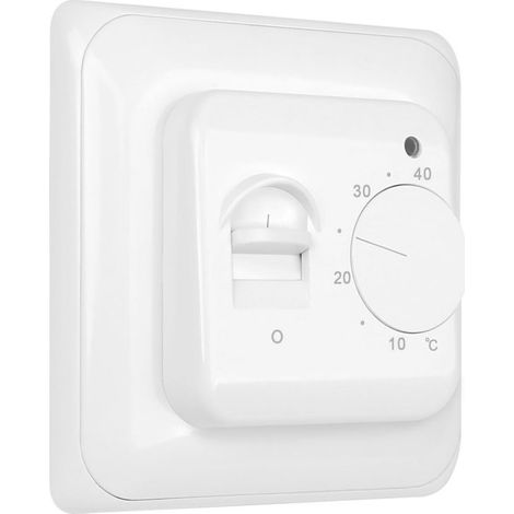 Longziming – Mechanischer Raumthermostat – Thermostat Für Fußbodenheizung – Automatische Temperaturregelung – Inkl. Externer Sonde – Robustes Kunststoffmaterial – Hohe Präzision
