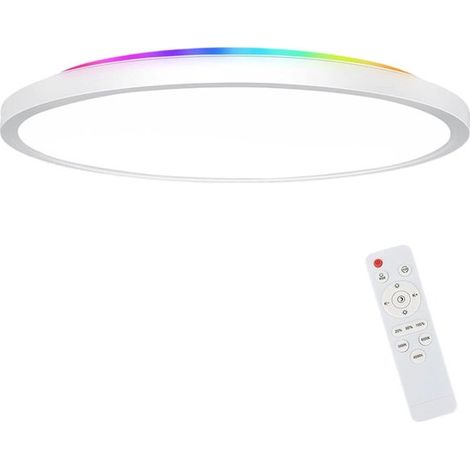 Longzimming 29 Cm Led-deckenleuchte – Rgb-badezimmerbeleuchtung Mit Fernbedienung – Ideal Für Wohnzimmer, Küche Und Schlafzimmer – 7 Farben – Moderne Deckenleuchte