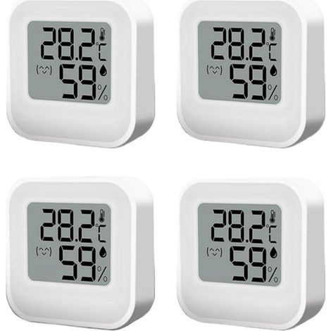 Longziming – Drahtloser Temperatursensor – Feuchtigkeitssensor – Lcd-display Mit Vpd- Und Tiefenanzeige – 1 Stück – Weiß