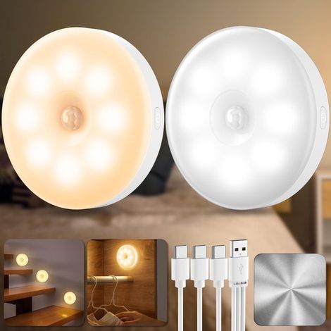 Kabellose Led-lampe – Küchenbeleuchtung – Wandleuchte – Bewegungsmelderlampe – Bewegungserkennung Bis Zu 3 Meter – Usb-c-aufladbar – Magnetische Befestigung – 3 Installationsmodi