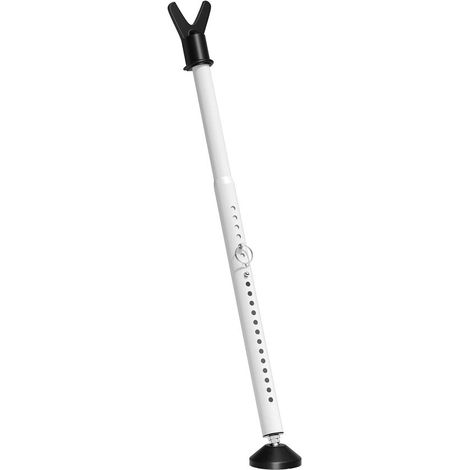 Verstellbare Türsicherheitsstange, Länge 48–132 Cm – Robustes Eisen – Rutschfest – Weiß – 1 Stück