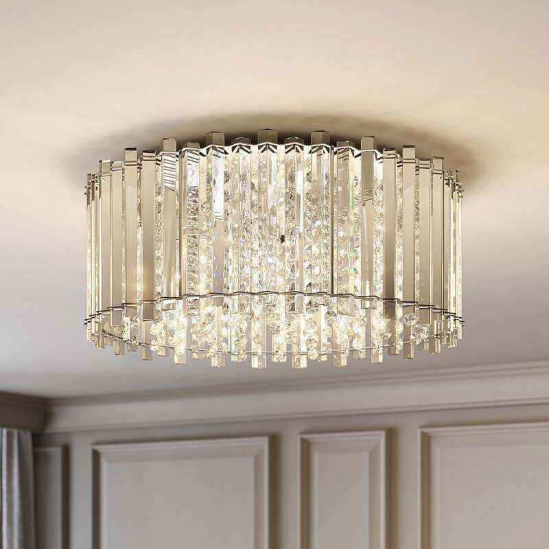 [gebraucht] B-ware Lucande Deckenleuchte Limana Led Lampe Leuchte Dimmbar Chrom Ø50cm 6-flammig