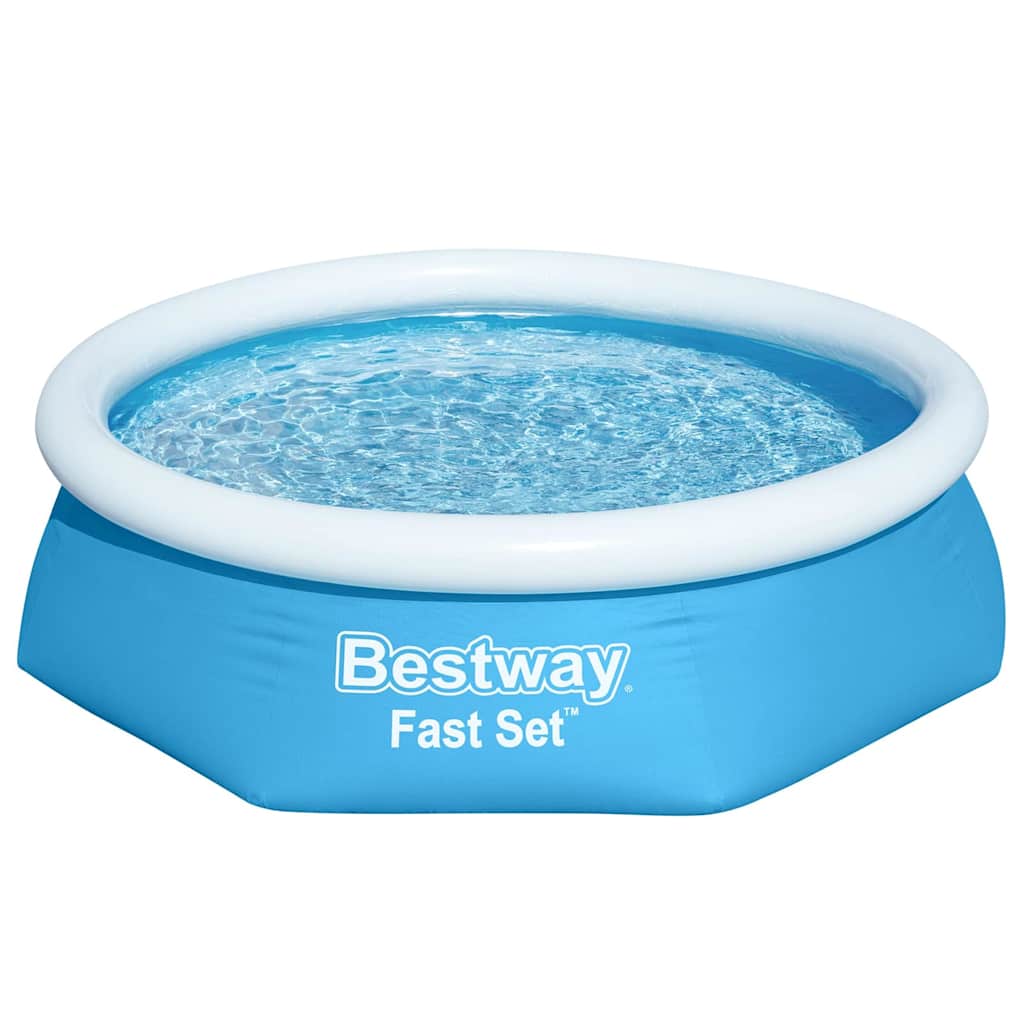 Maison Exclusive - Fast Set Aufblasbarer Swimmingpool Rund 244x61