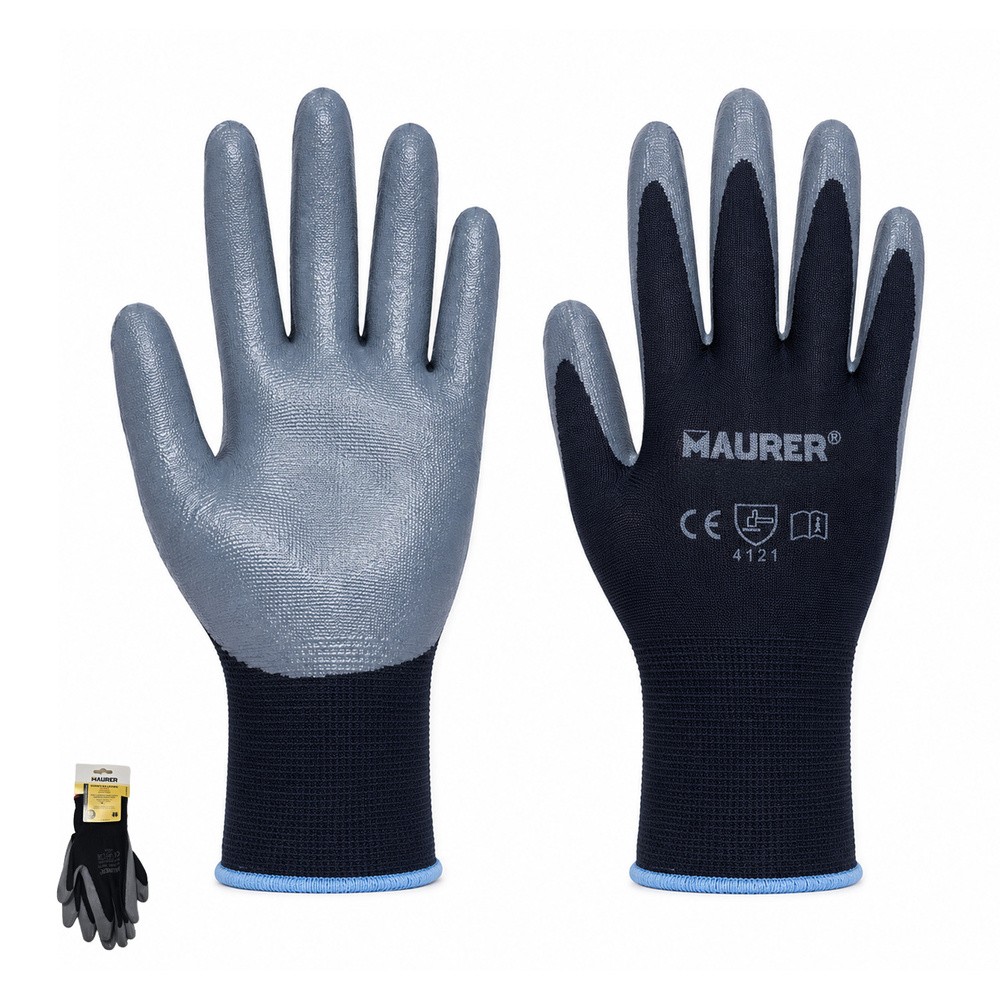 Arbeitshandschuh Aus Polyester Mit Nitril-beschichtung, Größe 7