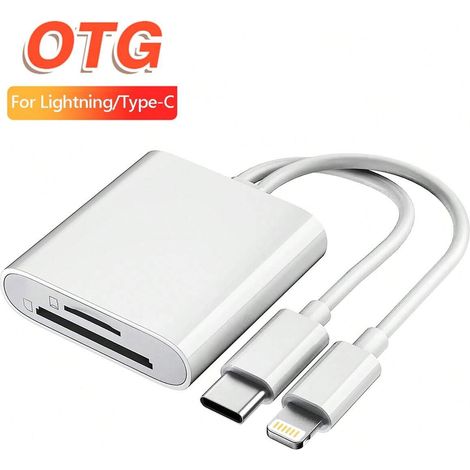 2-in-1 Otg-kartenleser – Unterstützt Sd/tf-karten, Kompatibel Mit Iphone, Pc Und Laptop – Plug & Play, Keine App Erforderlich