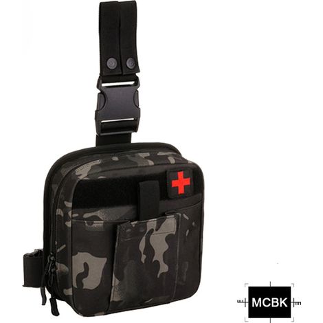 Westliche Beintasche, Wasserdichtes Molle-taktiksystem, Erste-hilfe-set, Sanitätstasche, Geeignet Für Jagd, Wandern Und Trekking