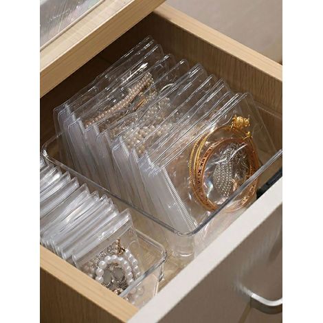 50 Transparente Pvc-schmuckbeutel Mit Wiederverschließbarem Ziplock-verschluss, Antioxidativ, Verhindern Anlaufen, Zur Aufbewahrung Von Ohrringen, Halsketten, Schmuck, Als Gastgeschenktüten Usw.
