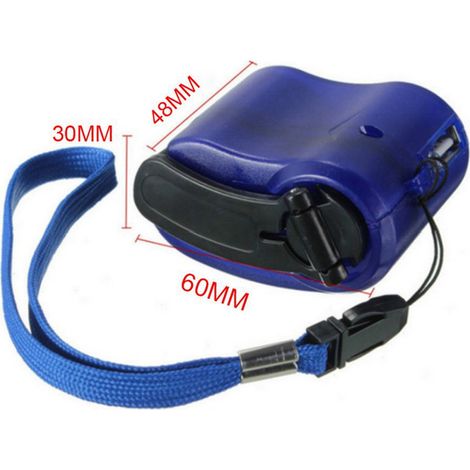 Handkurbel-stromgenerator Für Camping, Geschenk Für Freunde Und Familie (blau)