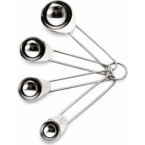 4-teiliges Messlöffel-set Aus Edelstahl, Langlebige Und Präzise Küchenmesswerkzeuge, 38,1 X 25,4 X 38,1 Cm
