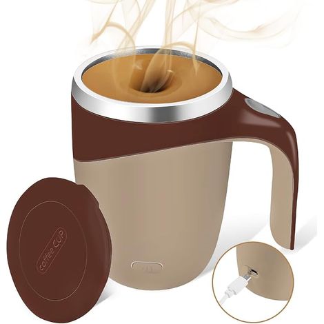 1 Automatischer Mischbecher, Nachfüllbarer Automatischer Magnet-kaffeebecher, 25,4 Cm