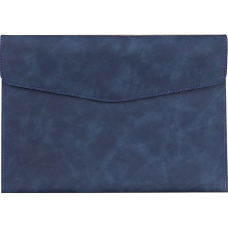 A4-wasserdichter Umschlag Aus Pu-leder Mit Magnetverschluss, Geeignet Für Dokumente, Pässe, Urkunden, Büro Und Reisen – Marineblau