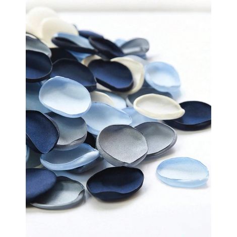 Set Mit 300 Künstlichen Rosenblättern Aus Dunkelblauer Kunstseide, Für Hochzeiten, Brautpartys, Tischdekorationen, Gangdekorationen Und Partys.