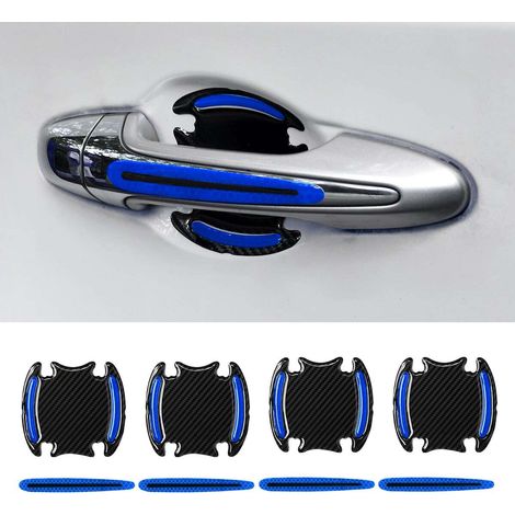 1 Set Mit 8 Reflektierenden Aufklebern Für Autotürecken Und -griffe, Dekorative Und Sicherheitsaufkleber Für Den Fahrzeuginnenraum (blau).