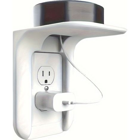 Platzsparende Wandhalterung Für Steckdose – Dekorativ Und Einfach Zu Montieren, Kompatibel Mit Smart-home-lautsprechern, Ideal Für Die Küche, Weiß